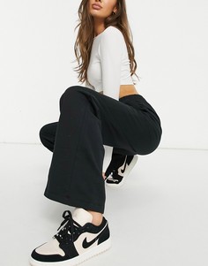 Черные джоггеры прямого кроя с заниженной талией и защипами ASOS DESIGN-Черный цвет