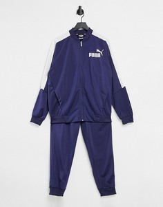 Темно-синий трикотажный спортивный костюм PUMA