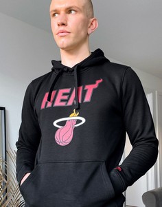Черное худи с логотипом-надписью "Heat" New Era NBA Miami-Черный цвет