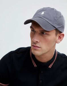 Светло-серая бейсболка с логотипом Polo Ralph Lauren-Серый