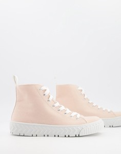 Высокие розовые кроссовки ASOS DESIGN Dudley-Розовый цвет