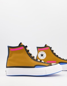 Темно-коричневые высокие кеды Converse Chuck 70 Digital Terrain-Коричневый цвет