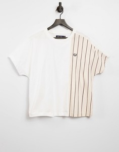 Белая футболка со вставкой Fred Perry-Белый