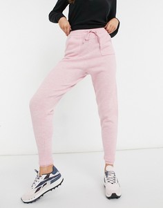 Мягкие трикотажные джоггеры с завышенной талией (от комплекта) Fashion Union-Розовый цвет