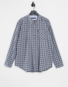 Классическая узкая рубашка в клетку Ben Sherman-Голубой