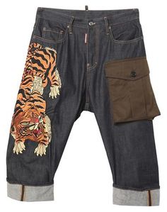 Джинсовые брюки-капри Dsquared2