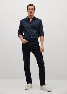 Рубашка slim fit из хлопка - Play Mango