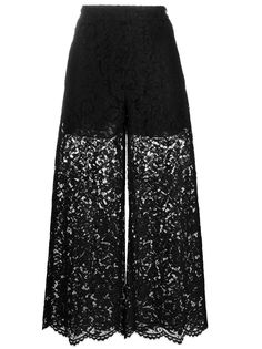 Valentino укороченные брюки из цветочного кружева