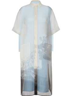 Fendi платье-рубашка с короткими рукавами и принтом