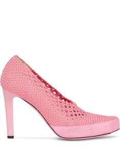 Fendi плетеные туфли на каблуке