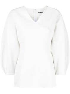 Jil Sander блузка с пышными рукавами
