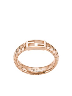 Fendi кольцо Baguette с логотипом FF