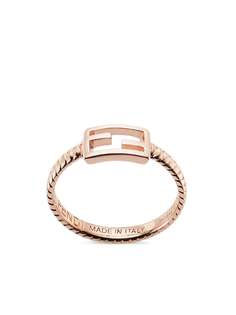 Fendi кольцо Baguette с логотипом FF