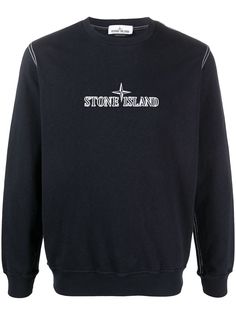 Stone Island джемпер с длинными рукавами и вышитым логотипом