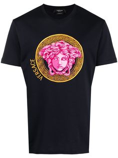 Versace футболка с вышивкой Medusa