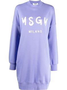 MSGM платье-свитер с логотипом