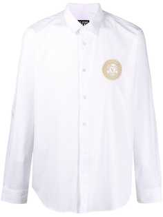 Versace Jeans Couture рубашка с длинными рукавами и вышитым логотипом