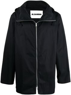 Jil Sander легкая куртка с капюшоном