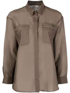 Peserico рубашка с накладными карманами
