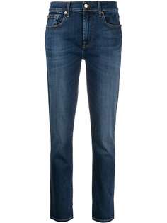 7 For All Mankind укороченные джинсы с подвернутыми манжетами
