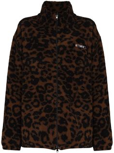Vetements спортивная куртка с леопардовым принтом