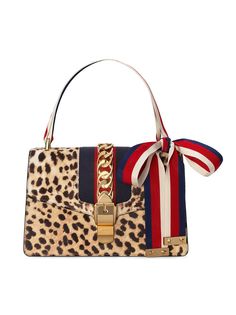 Gucci леопардовая сумка на плечо Sylvie