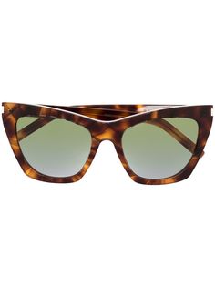 Saint Laurent солнцезащитные очки в оправе бабочка