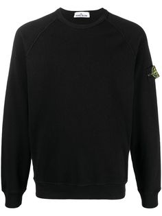 Stone Island толстовка с нашивкой-логотипом