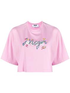 MSGM футболка с логотипом
