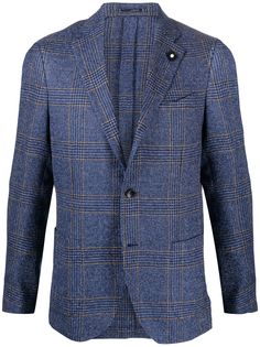 Lardini однобортный пиджак в клетку
