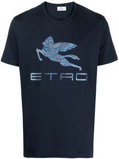 Etro футболка с жаккардовым логотипом