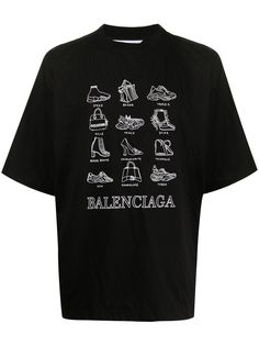 Balenciaga футболка оверсайз с принтом