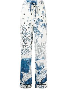 RED Valentino брюки с принтом Toile de Jouy