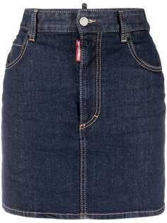 Dsquared2 джинсовая юбка мини с завышенной талией