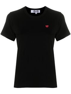 Comme Des Garçons Play футболка с вышитым логотипом