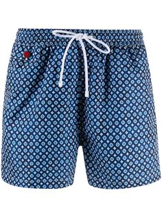 Kiton плавки-шорты с геометричным принтом
