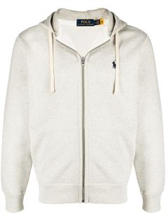 Polo Ralph Lauren худи на молнии с вышивкой Polo Pony