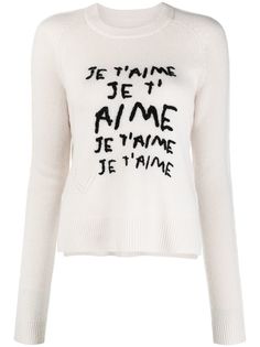 Zadig&Voltaire кашемировый джемпер с вышивкой Lili Valentin