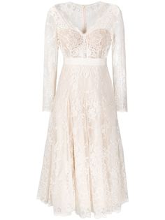 Alexander McQueen платье миди с вышивкой