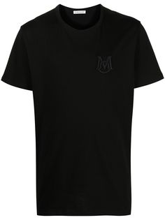 Moncler футболка с нашивкой-логотипом