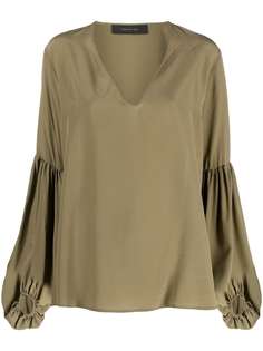 Federica Tosi драпированная блузка с объемными рукавами