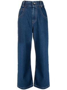 Opening Ceremony BAGGY RINSE WASHED JEANS BLUE NAVY