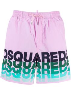 Dsquared2 плавки-шорты с кулиской и логотипом