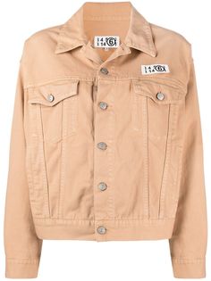 MM6 Maison Margiela джинсовая куртка с нашивкой-логотипом