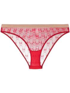 Pinko полупрозрачные трусы-брифы с монограммой