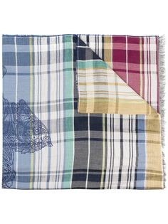 Etro легкий шарф в клетку