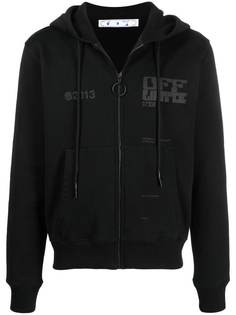 Off-White худи на молнии с логотипом Arrows