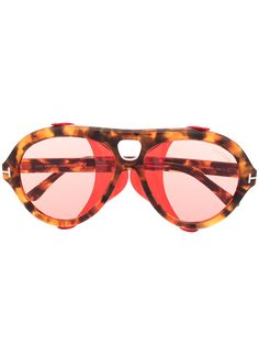 Tom Ford Eyewear солнцезащитные очки Neughman черепаховой расцветки