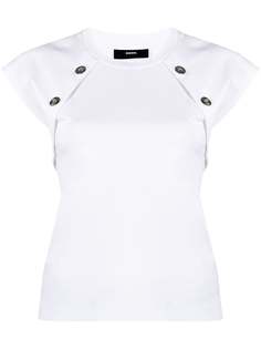 Diesel футболка с декоративными кнопками