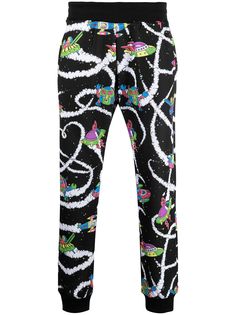 Moschino спортивные брюки с принтом